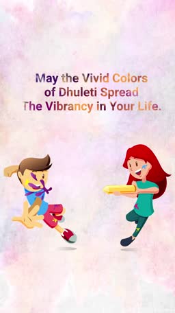 Happy Dhuleti Greeting Card Marketing Image For WhatsApp