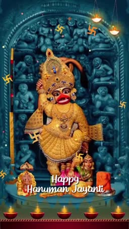 Happy Hanuman Jayanti Celebration Banner For Snapchat