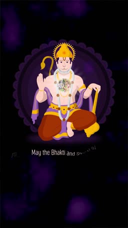Lord Hanuman Devotional Art Status Post For Facebook