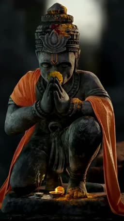 Lord Hanuman Kneeling In Prayer Image For Snapchat