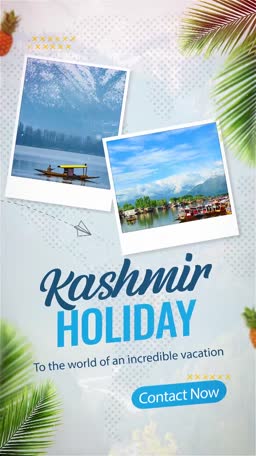 Kashmir Holiday Travel Promotion Template For Facebook