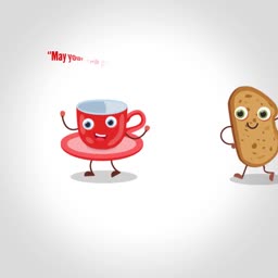 Cute Animated Breakfast Characters Banner For X