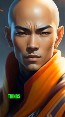 Zen Monk Portrait Social Media Post For WhatsApp