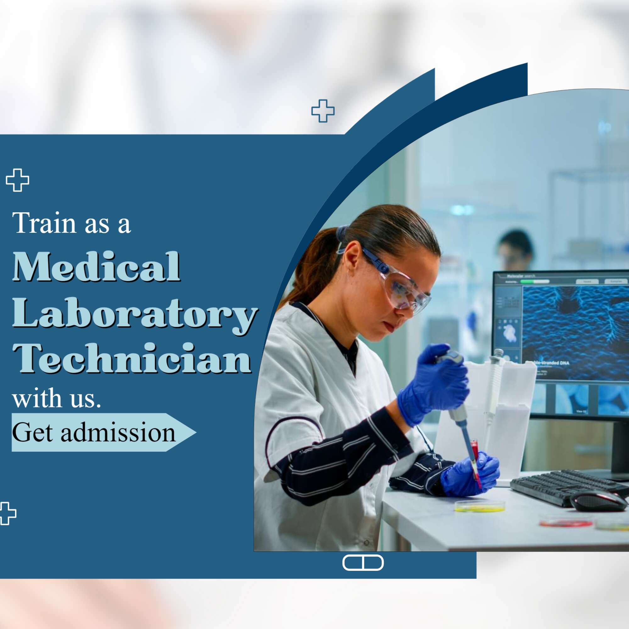 Lab Post Medical Laboratory Technician Training Social Media Post For Telegram