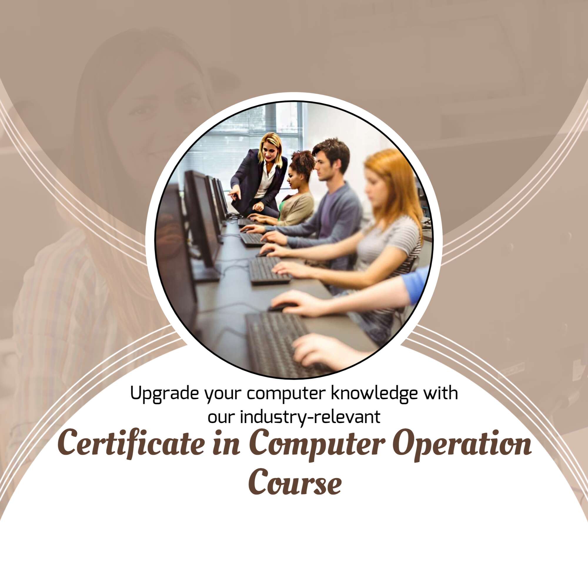 Computer Operation Advertising Computer Operation Course Advertisement Flyer For Facebook