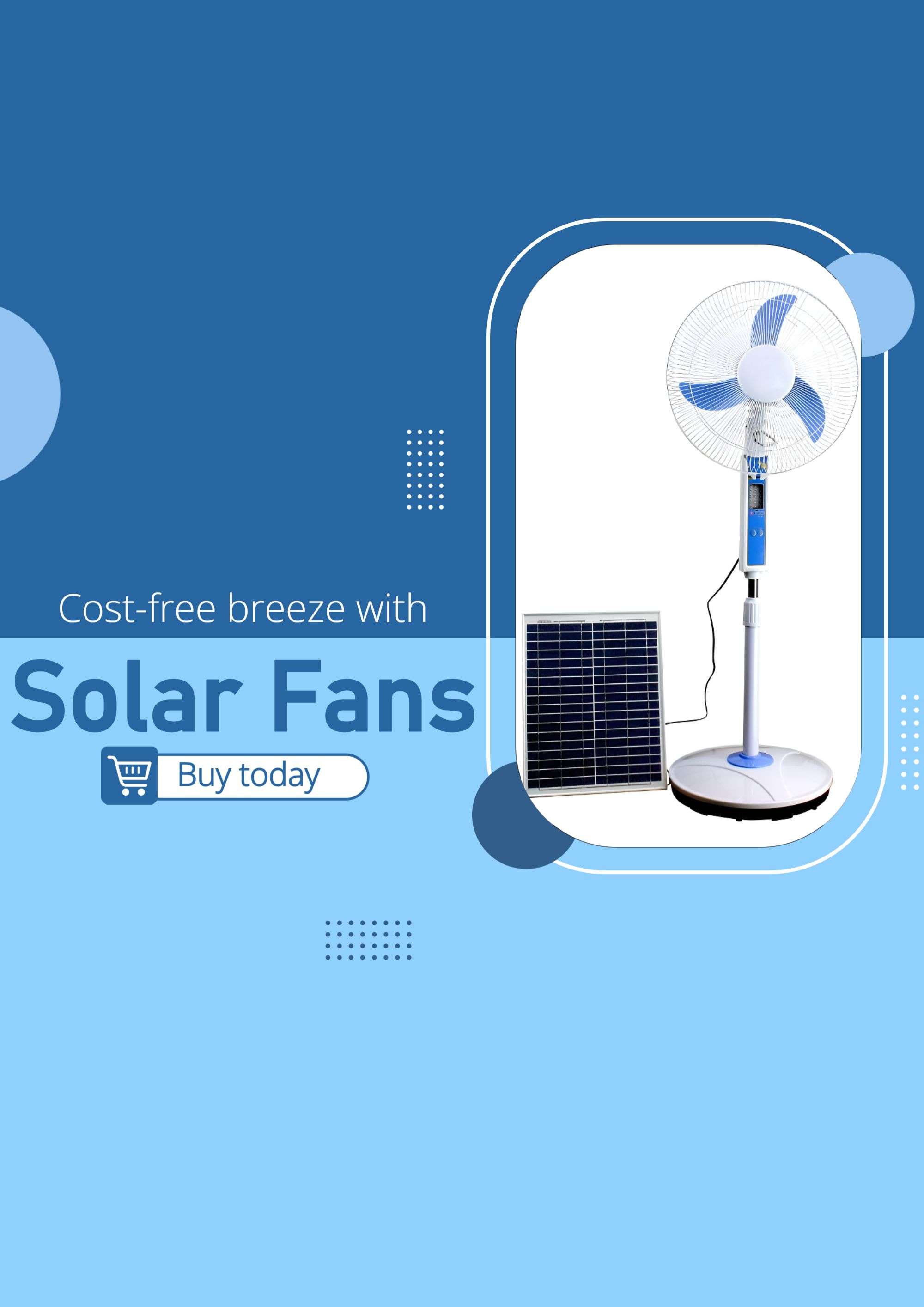 Promo Sun Fan Solar Fan Advertisement Creative Design For Threads