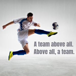 Professional Soccer Player Kicking Ball Advertisement For Google Business Profile