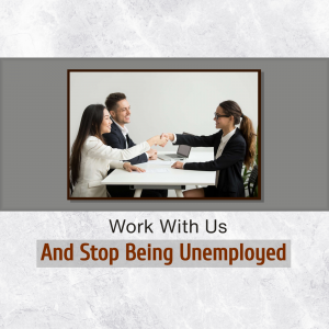 Work With Us And Stop Being Unemployed Template For Telegram