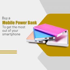 Mobile Power Bank Marketing Ad Artwork For Twitter