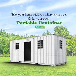 Portable Container Housing Solution Template For Instagram