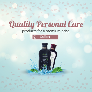 Quality Personal Care Hair Shampoo Advertisement Flyer For Facebook