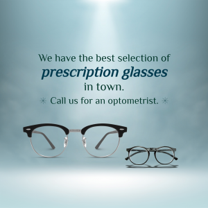 Prescription Glasses Selection Advertisement Poster For Telegram