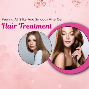 Professional Silky Smooth Hair Treatment Promotion Artwork For WhatsApp