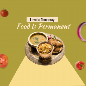 Food Is Permanent Indian Cuisine Quote Image For X