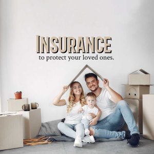 Family Insurance Protection Concept Poster For Telegram