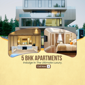 Luxury 5 BHK Apartment Showcase Branding Post For Telegram