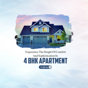 4 BHK Apartment Real Estate Advertisement Image For Google Business Profile