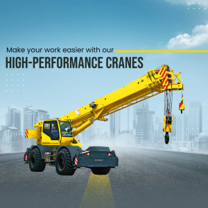 High-Performance Construction Crane Services Post For WhatsApp