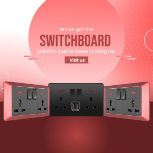 Modern Electrical Switchboard Solution Flyer For Telegram