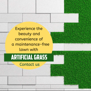 Maintenance-Free Artificial Grass Lawn Flyer For Twitter