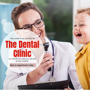 Friendly Pediatric Dental Clinic Appointment Ad Design For Pinterest
