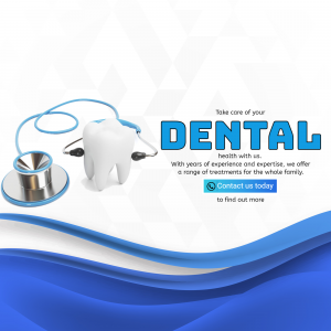 Dental Clinic Promotional Social Media Ad Banner For WhatsApp