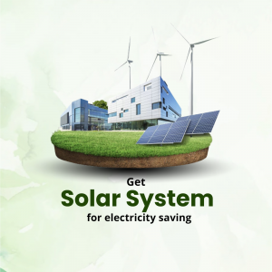Solar Energy System For Sustainable Electricity Savings Creative Design For Telegram