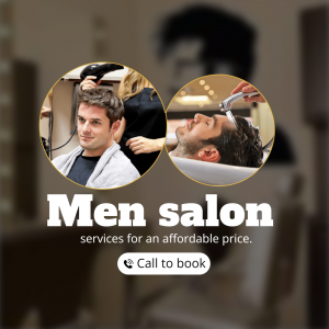 Affordable Men's Salon Services Branding Post For X