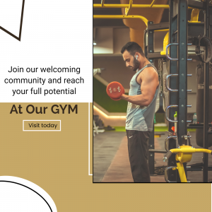 Gym Membership Promotion Business Poster For Pinterest