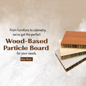 High-Quality Wood-Based Particle Board Graphic For Facebook
