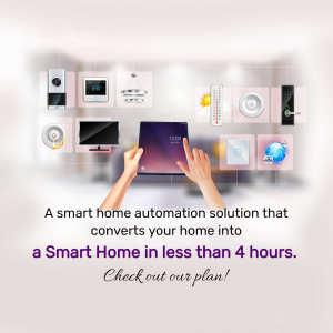Smart Home Automation Solutions Flyer For LinkedIn