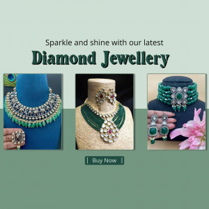 Elegant Diamond Jewellery Collection Artwork For LinkedIn