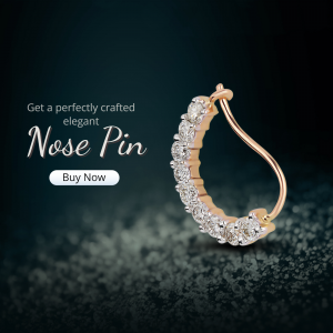 Elegant Diamond Nose Pin Poster For X
