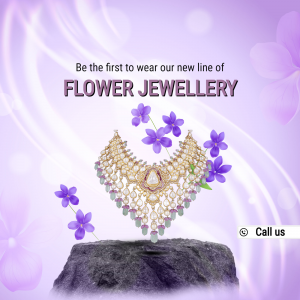 New Flower Jewellery Collection Launch Branding Post For Instagram