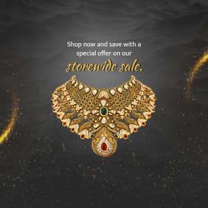 Luxury Indian Gold Necklace Jewelry Sale Branding Post For Telegram