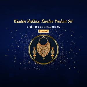 Kundan Necklace And Pendant Set Promotional Ad Artwork For Pinterest