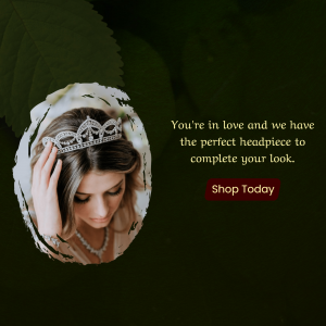 Elegant Bridal Tiara And Headpiece Promotion Branding Post For X
