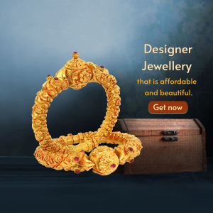 Elegant Designer Gold Bangles Banner For Telegram