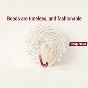 Timeless Bead Necklace Jewelry Advertisement Marketing Image For X