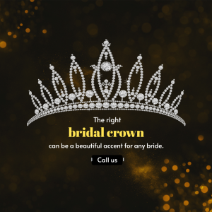 Elegant Diamond Bridal Crown Advertisement Business Poster For LinkedIn