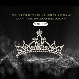 Luxurious Bridal Crown Advertisement Graphic For Telegram