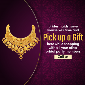 Luxury Bridal Gold Necklace Gift Promotion Post For Instagram