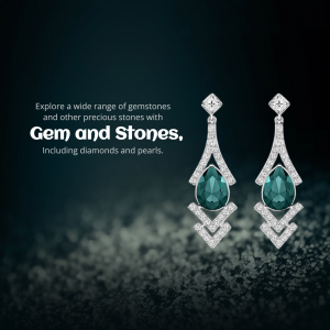Elegant Gemstone Earrings Advertisement Creative Design For WhatsApp