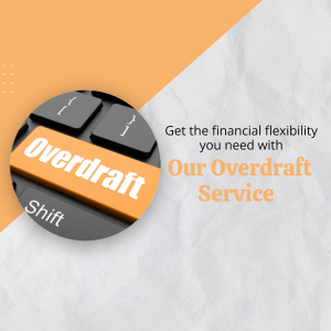 Bank Overdraft Service Promotion Graphic For LinkedIn