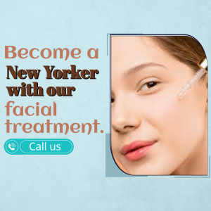 New Yorker Facial Treatment Ad Promotional Banner For Threads