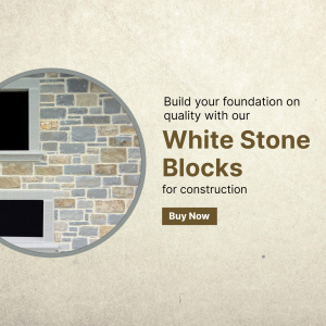 High-Quality White Stone Blocks For Construction Advertisement For Twitter