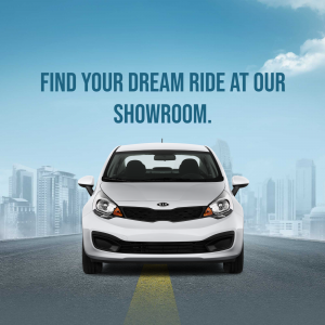 Find Your Dream Ride At Our Showroom Template For LinkedIn
