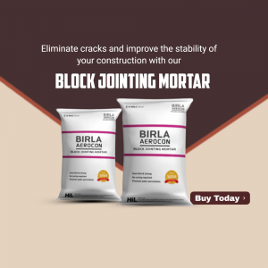 Birla Aerocon Block Jointing Mortar Advertisement Design For Telegram