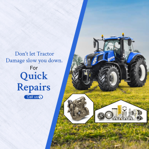 Tractor Repair Services Flyer For Threads