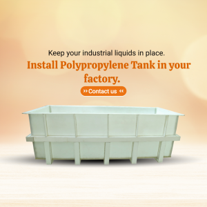 Industrial Polypropylene Storage Tank Promotional Banner For Google Business Profile